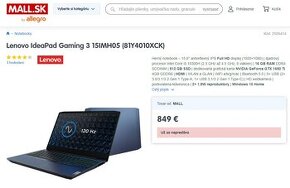 Herný i5-10300H, GTX 1650Ti, až 64 GB a 5TB , zľava -53%