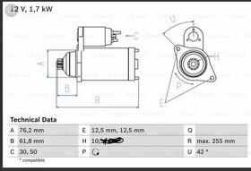 Starter  BOSCH 0986020260 Repas - 1