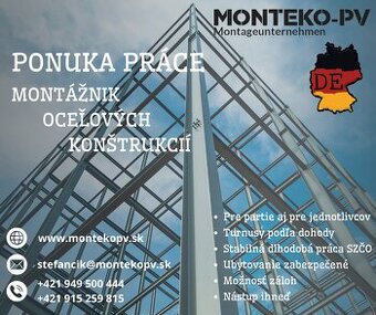 Montážnik oceľových konštrukcií NEMECKO