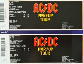 Predám 2 vstupenky na koncert AC/DC vo Vajnoroch v Bratislav