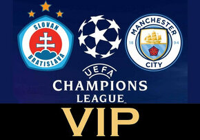 VIP vstupenky - Slovan Bratislava - Man.City - REZERVOVANÉ