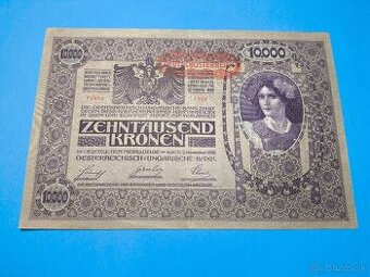 Bankovka RAKOUSKO-UHERSKO - 10.000 Kronen 1918