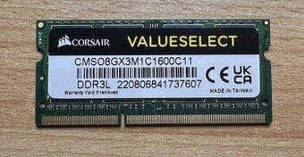 8GB - DDR3 - PC3-12800 - 1600MHz - SODIMM - Corsair - 1