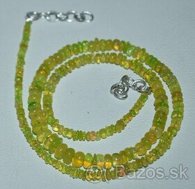 Opálový náhrdelník - prírodný etiópsky opál - 1