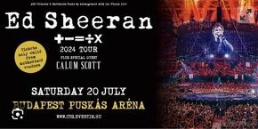 1x lístok na koncert Ed Sheeran Budapešť 20.07.2024