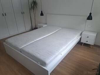 IKEA posteľ Malm 160 x200 cm s roštom a madracmi