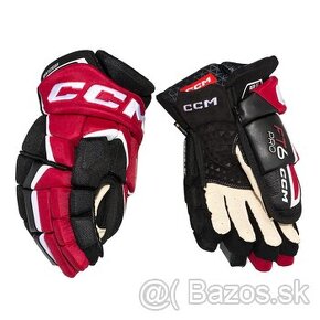 Hokejové rukavice CCM JetSpeed FT6 Pro Black/Red/White SR