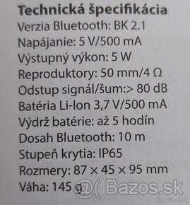 Bluetooth reproduktor