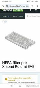 Hepa filter Xiaomi Roidme eve plus