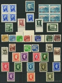 Poštové známky, filatelia: SŠ 1939-44, čisté/MNH