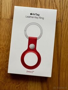 P: AirTag Leather Key Ring - (PRODUCT)RED