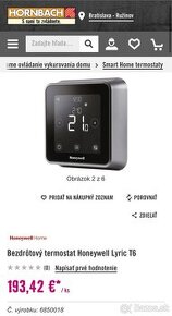 Termostat Honeywell T6 Smart