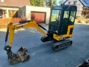 Minibagr JCB 19C-1, 1100mth, r.2018, roztah.pásy, 2x lžíce