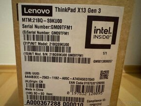 Predam novy Lenovo X13 Gen3 i7-1260P 16GB ram 512GB hdd