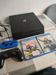 Playstation 4 pro 1000gb 4K + 2x ovladač + hry