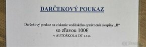 Predám zľavový poukaz na autoškolu