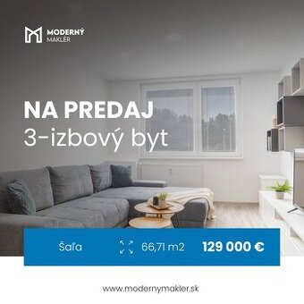 NA PREDAJ 3-IZBOVÝ BYT V ŠALI