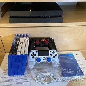 Playstation 4 + 2 ovládače + 5 hier