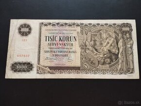 1000 korun 1940 Slovensky stat