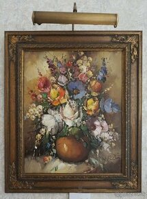 Predam obraz Olejomaľba "Kvetinové zátišie" Otmar LEDERER - 1