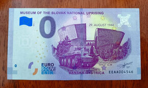 ☀️ 1. SLOVENSKÁ 0 Euro BANKOVKA / 0 € souvenir - SNP  ☀️