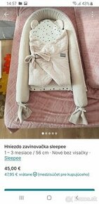 Hniezdo pre bábätko sleepee a zavinovačka