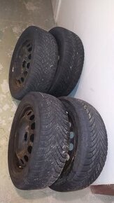 Plechové disky+zimné pneu 5x112 205/55 R16 ET50