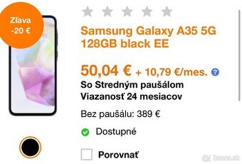 Vymením Samsung A35 5G za iphone 15