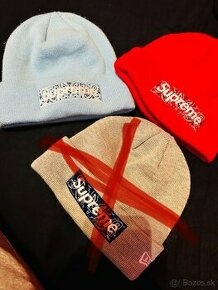 Supreme Box logo new era bandana blue. Red