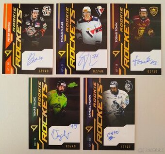 Hokejové kartičky TIPOS EXTRALIGA 2024/2025 ROOKIE AUTO/GOLD