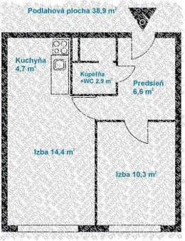 ZNÍŽENÁ CENA 1,5 izbový byt v Košiciach - Staré mesto/Sever - 1