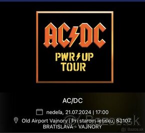 Lístky na koncert AC/DC