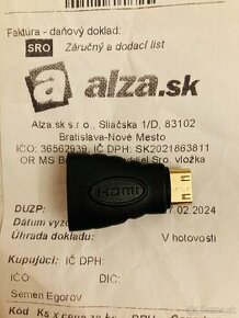 Redukcia HDMI na mini HDMI