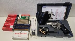 Ruger SP101, 357 mag., nestrielany, puzdro, naboje