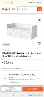 Predam roztahovaciu postel IKEA HEMNES