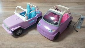 Barbie auto plážové, elektromobil 2 v 1 originál Mattel