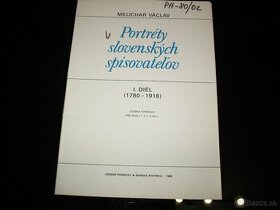 Portréty slovenských spisovateľov I. diel (1780-1918)