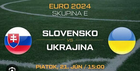 Slovensko - Ukrajina UEFA EURO 2024  4 vstupenky 1. kat