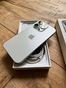 Apple iPhone 15 Pro 256GB White Titanium, TOP STAV