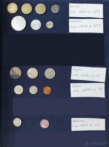 Zbierka mincí - Latinská Amerika, Afrika, Kanada, Vatikán me