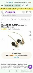 Predam Shure 425 in ear sluchadla