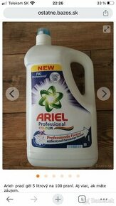 Ariel 5l -15€ na biele aj farebné prádlo - 100 dávok