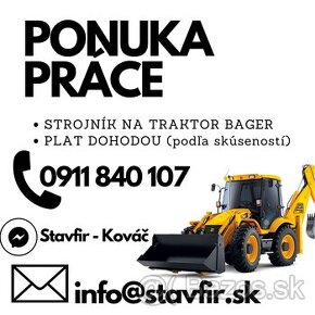 STROJNÍK na Traktor bager