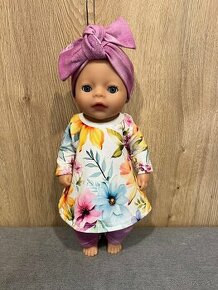Oblečenie pre bábiku BABY BORN - 36 cm, kvety