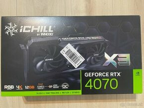 Predám INNO3D GeForce RTX 4070 iCHILL X3 12Gb