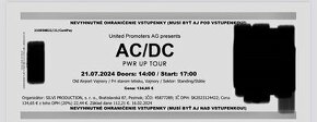 Predám lístky na AC/DC