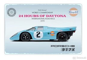 plechová cedule - Porsche 917K Gulf Daytona 24 Hours 1970