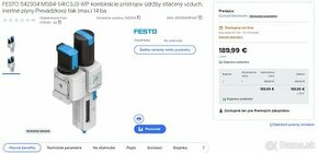 FESTO 542304 MSB4-1/4:C3J3-WP stlačený vzduch, inertné plyny