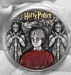 investičné strieborné mince proof Harry Potter kameň mudrcov