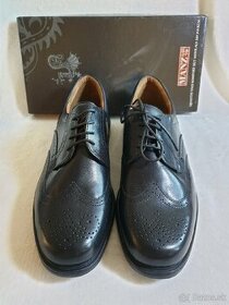Nové pánske kožené topánky čierne - 1
